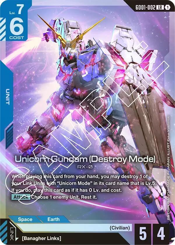 Unicorn Gundam Destroy Mode LR