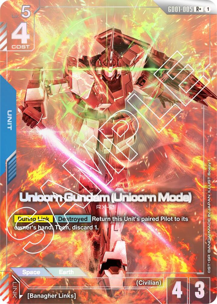 Unicorn Gundam Unicorn Mode R Alt Art